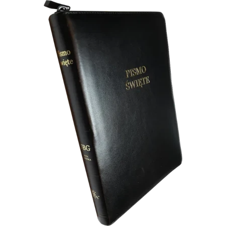 Uwspółcześniona Biblia Gdańska UBG F2 duża skóra zamek złoto index duża czcionka czarna
