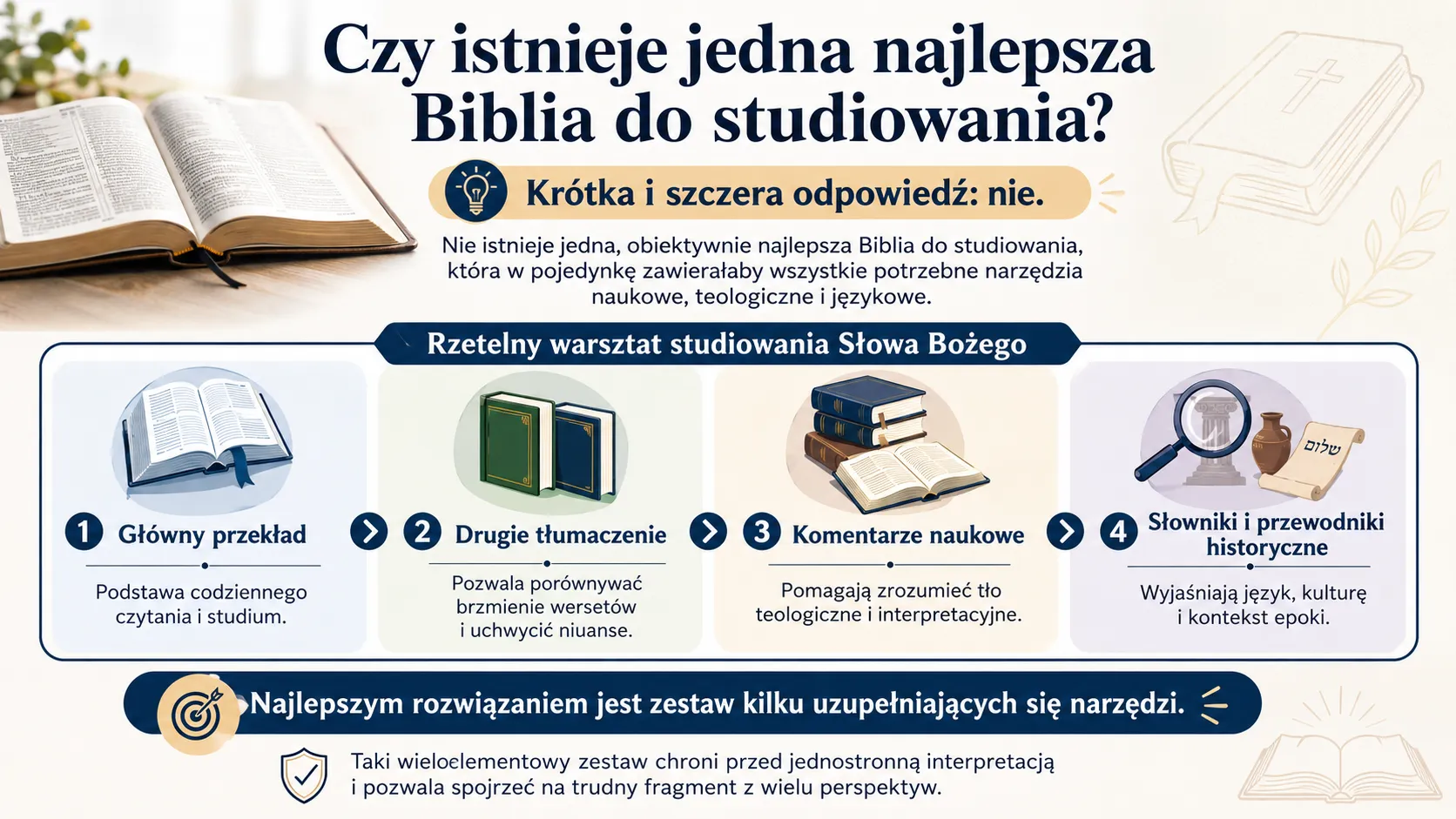 Czy istnieje jedna najlepsza Biblia do studiowania?