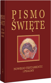 Biblia Warszawsko-Praska Nowy Testament i Psalmy mały złocenia bordo