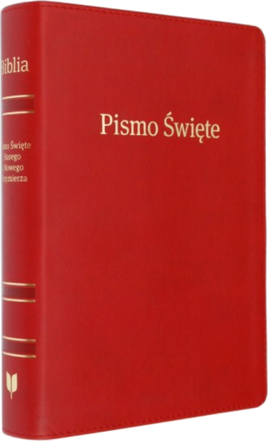 Biblia Stare i Nowe Przymierze EIB Liga Biblijna średnia A5 ekoskóra PU złoto index bordo