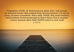 Kartka składana 16 z wersetem Przylgnąłem, PANIE, do Twoich