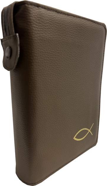 Okładka z eko-skóry  na dużą Biblię Tysiąclecia kolor beż