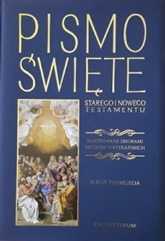 Biblia Tysiąclecia A4 Ilustrowana zbiorami Muzeum Watykańskiego granatowa