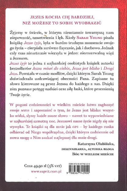 Jezus żyje Zobaczyć miłość Bożą w swoim życiu - Sarah Young - oprawa twarda