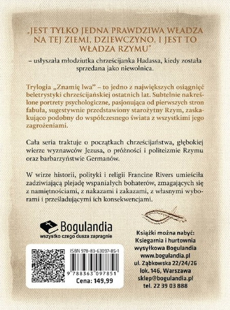 Znamię Lwa BOX Głos w wietrze Echo w ciemności Jak świt poranka - Francine Rivers - Audiobook CD/MP3