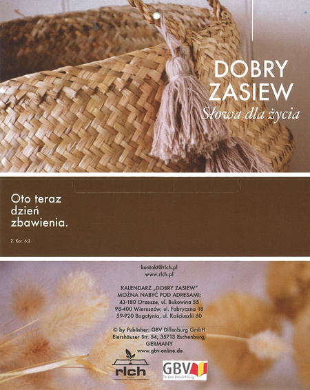 Dobry Zasiew 2026 z rozważaniami - kalendarz zrywany