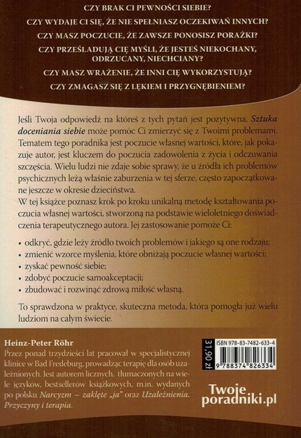 Sztuka doceniania Siebie - Heinz Peter Rohr - jak zyskać poczucie własnej wartości i pewność siebie