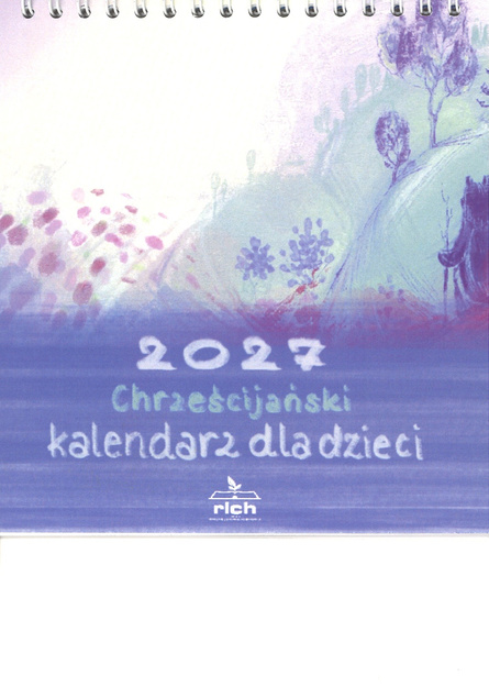 Chrześcijański kalendarz dla dzieci 2027 - stojący pocztówkowy