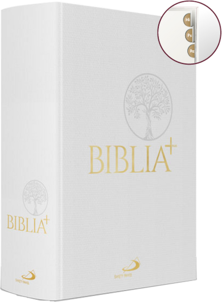 Biblia Edycja Świętego Pawła Biblia Plus - płótno biała z paginacją - oprawa twarda
