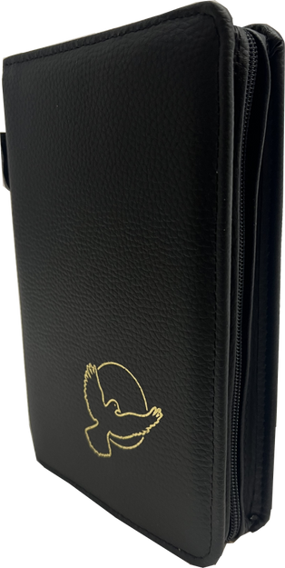 Okładka skórzana na Biblię Edycja Świętego Pawła z rybką czarna