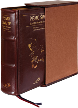Biblia duża Edycji Świętego Pawła - oprawa z litej skóry,  brąz