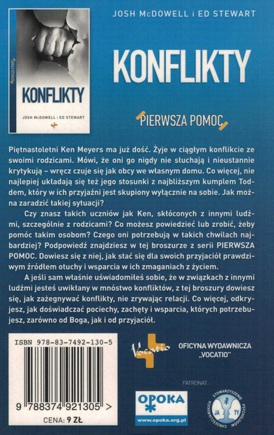 Konflikty - Pierwsza Pomoc - Josh McDowell i Ed Stewards - oprawa miękka