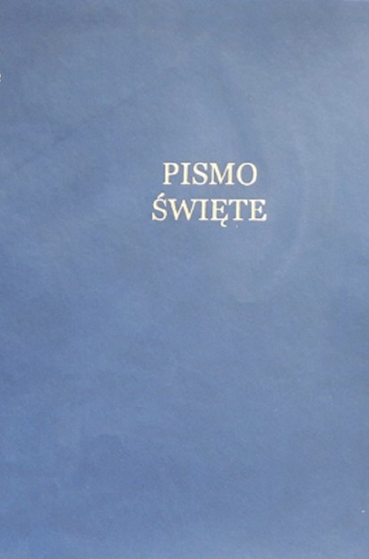 Uwspółcześniona Biblia Gdańska UBG duża ekoskóra PU F3 złoto szeroki margines granat