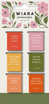 Zakładki magnetyczne - Wiara przenosi góry - 6 szt.