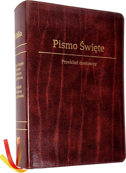 Biblia Stare i Nowe Przymierze Przekład dosłowny EIB wyd.IV średnia A5 ekoskóra złoto burgund
