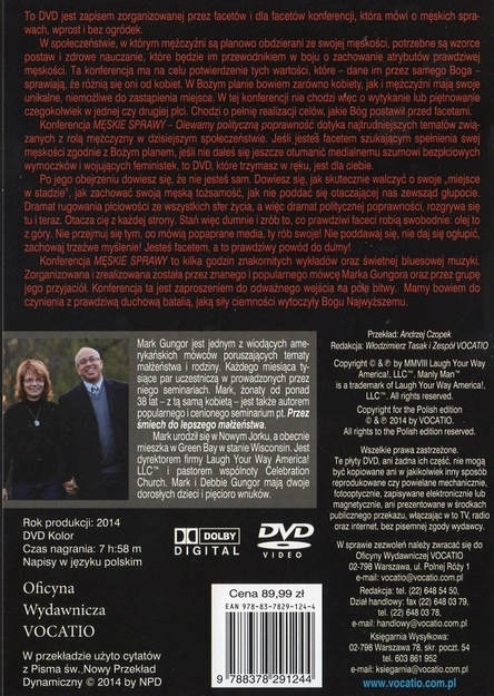 Męskie sprawy Olewamy polityczna poprawność - Mark Gungor - 4xDVD