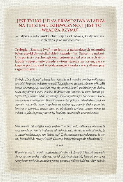 Powieści chiroryczno -biblijne. 2 boxy - zestaw. Znamię Lwa - Francine Rivers - Seria Prorocy i Królowie - Mesu Andrews