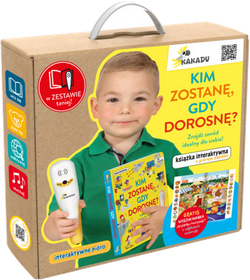 Zestaw KAKADU Kim zostanę gdy dorosnę? Znajdź zawód idealny dla siebie książka interaktywna z piórem