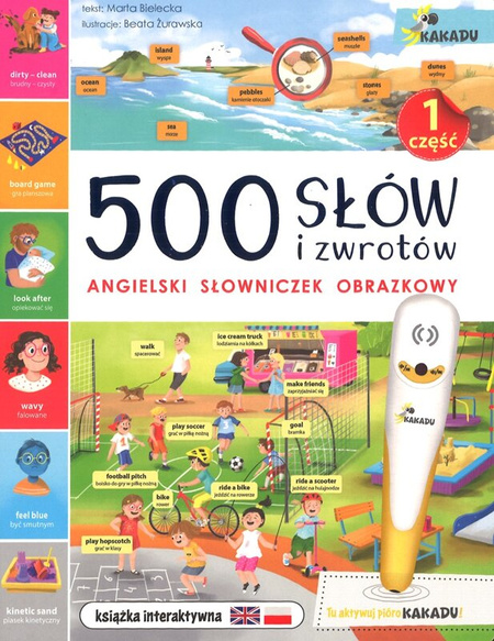 KAKADU 500 słów i zwrotów angielski słowniczek obrazkowy cz. 1 - książka interaktywna