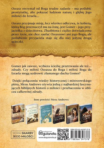 Powieści biblijne. Seria: Skarby Jego miłości PAKIET - 2 tomy- Hiob i Ozeasz - Mesu Andrews 