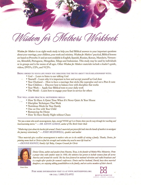 Wisdom for Mothers - Denise Glenn