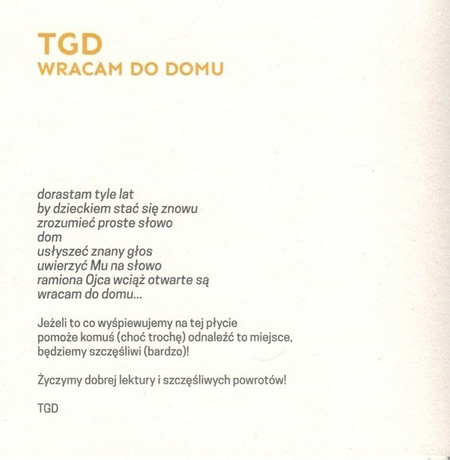 TGD - Wracam do domu Edycja Specjalna - CD