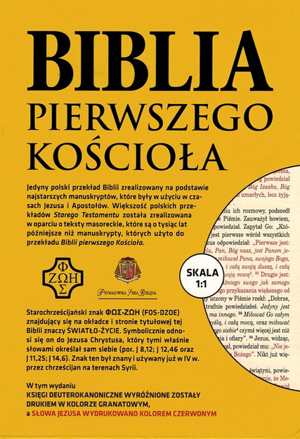 Biblia Pierwszego Kościoła eko-skóra PU zamek index złoto mietowa