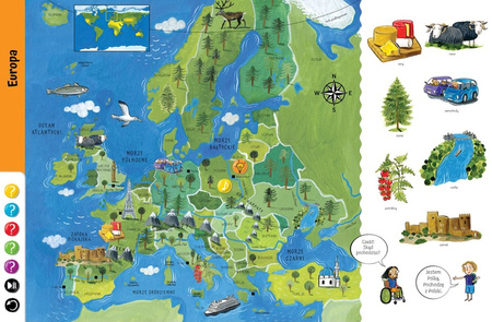 KAKADU Atlas świata obrazkowy - książka interaktywna