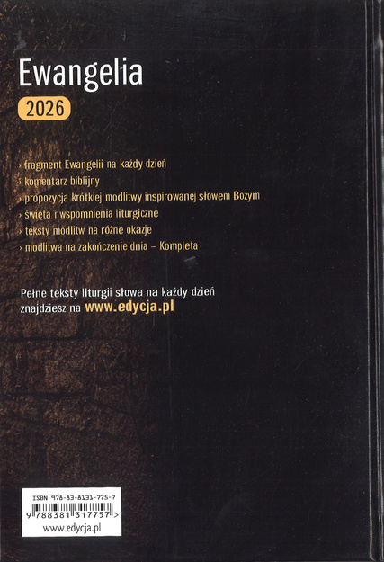 Ewangelia 2026 Droga Prawda i Życie - duży format oprawa twarda z tasiemką