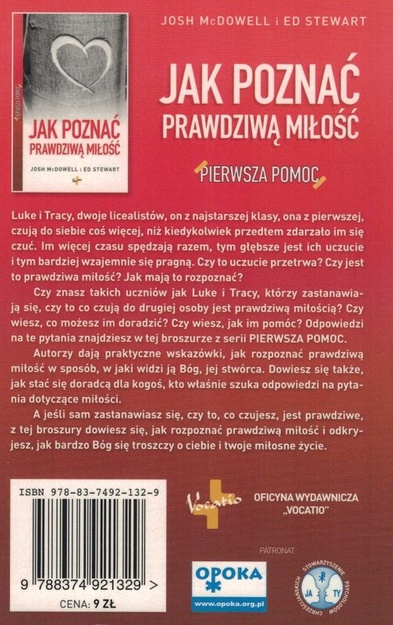 Jak poznać prawdziwą miłość - Pierwsza Pomoc - Josh McDowell i Ed Stewards - oprawa miękka