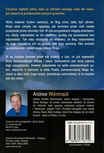 Bóg chce żebyś był zdrowy - Andrew Wommack - oprawa miękka