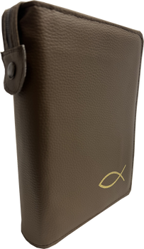 Okładka z eko-skóry  na dużą Biblię Tysiąclecia kolor beż