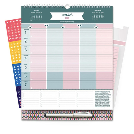 MaMy Kalendarz tygodniowy 2025/2026 Pachnący ogród - wiszacy