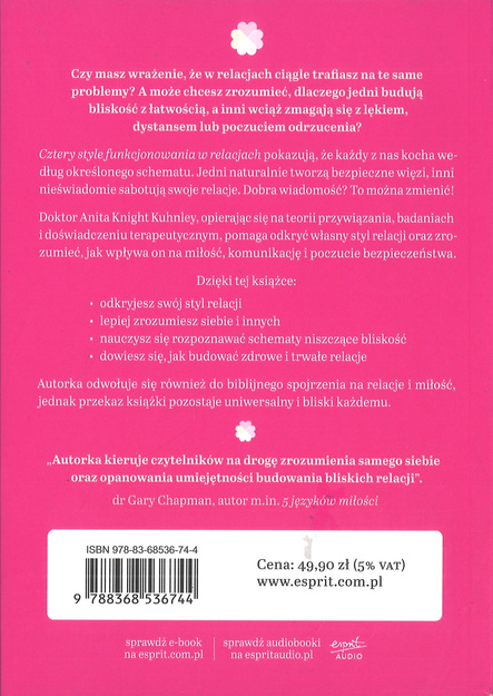 Cztery style funkcjonowania w relacjach - Dr Anita Knight Kuhnley - oprawa miękka