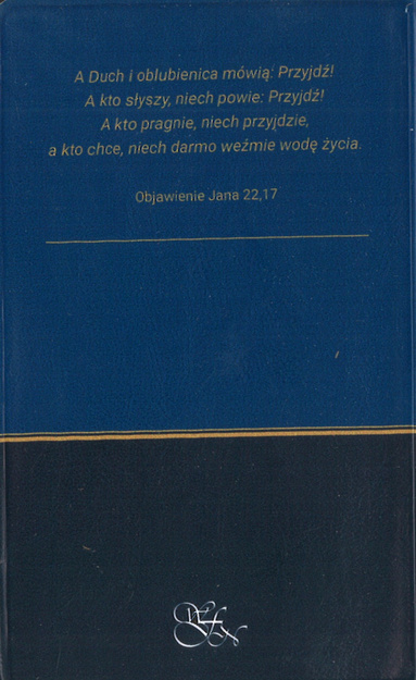 Nowy Testament z księgami Psalmów i Przysłów Uwspółcześniona Biblia Gdańska UBG mini - oprawa miękka niebiesko-granatowa