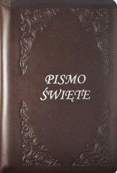 Biblia Tysiąclecia mała index skóra zamek oazowa brązowa
