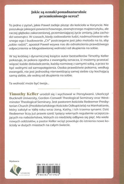 Wolność od skupienia na sobie - Timothy Keller - oprawa miękka