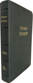 Uwspółcześniona Biblia Gdańska UBG średnia ekoskóra PU F0 złoto morski