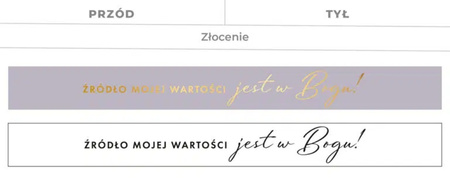 Brelok skórzany z napisem - Źródło mojej wartości jest w Bogu!