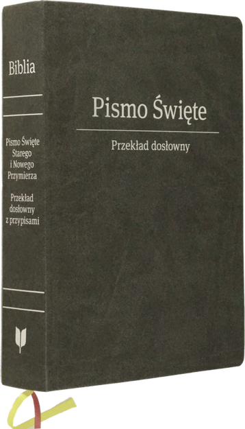 Biblia Stare i Nowe Przymierze Przekład dosłowny EIB duża ekoskóra PU grafit