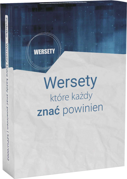 Wersety które każdy znać powinien - pudełko z wersetami na kartach