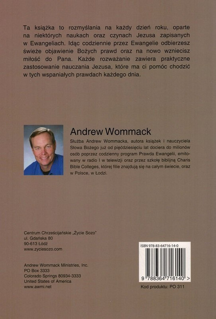 Rok z Jezusem w ewangeliach Rozważania na każdy dzień - Andrew Wommack - oprawa miękka