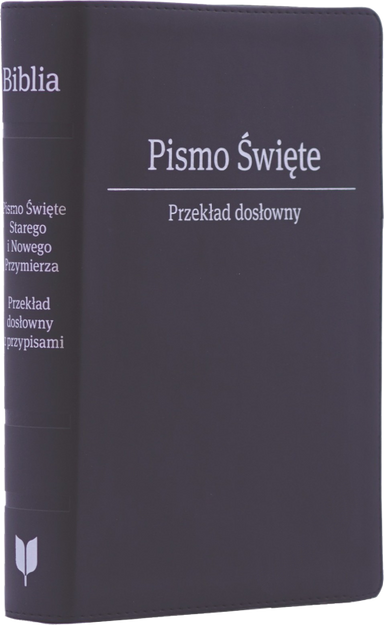 Biblia Stare i Nowe Przymierze Przekład dosłowny EIB duża ekoskóra PU Premium srebro grafit