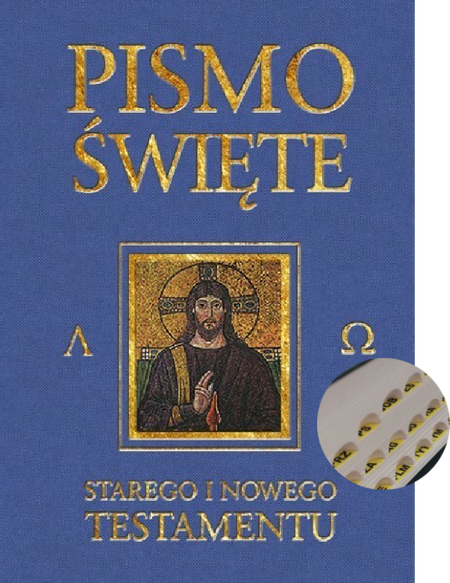 Biblia Warszawsko-Praska Stary i Nowy Testament WDS duża wcięcia granat
