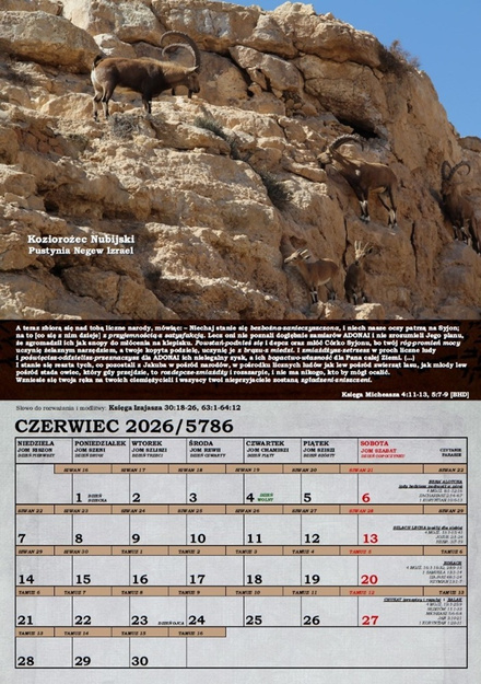 Kalendarz Mesjański Dolina Decyzji i Sądu proroczy na rok 2026