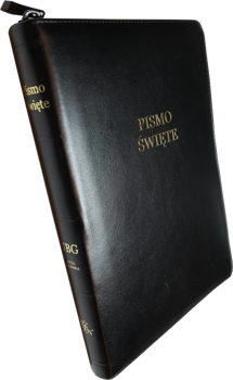 Uwspółcześniona Biblia Gdańska UBG F2 duża skóra zamek złoto index duża czcionka czarna