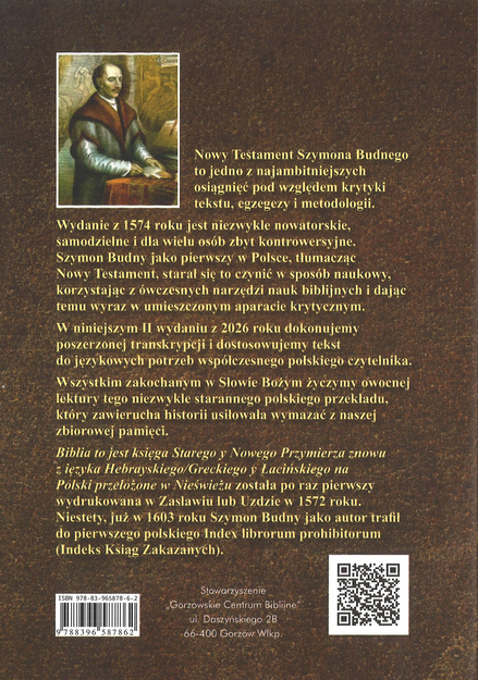 Nowy Testament w przekładzie Szymona Budnego rok 1574 wydanie II - Biblia Neświecka