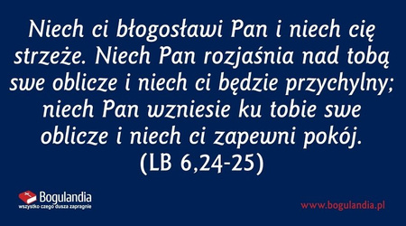 Naklejka - Niech ci błogosławi Pan i niech cie strzeże. Niech Pan rozjaśnia nad tobą swe oblicze...