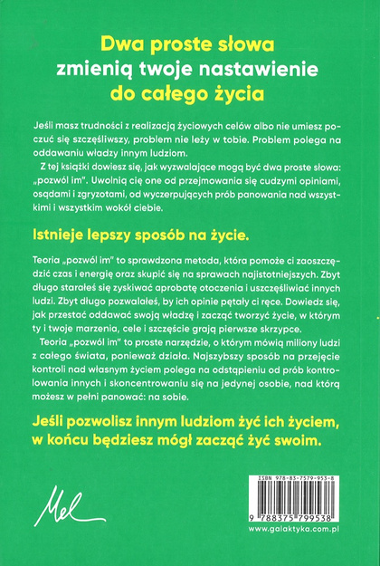 Teoria Pozwól Im - Mel Robbins - oprawa miekka