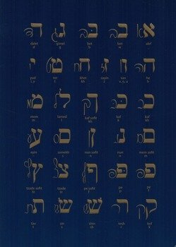 Notes Hebrew alphabet granatowy - na okładce alfabet hebrajski